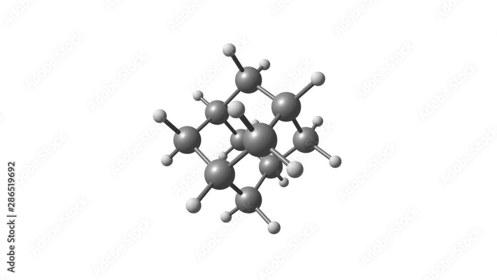 Sticker Rotating adamantane molecular structure video