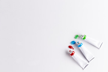 Paint tubes with copy space