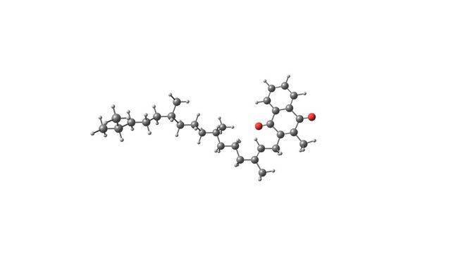 Rotating vitamin K1 molecule video