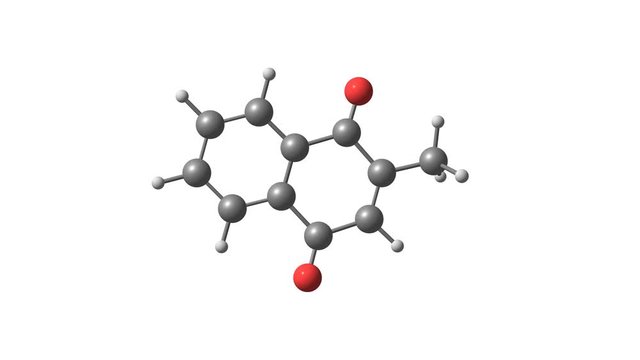 Rotating vitamin K3 molecule video