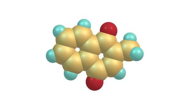 Rotating vitamin K3 molecule video