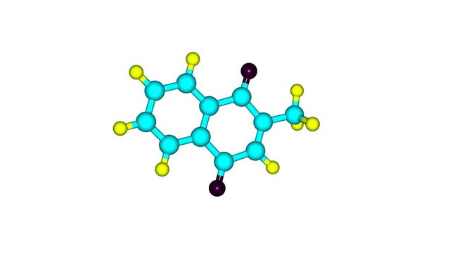 Rotating vitamin K3 molecule video