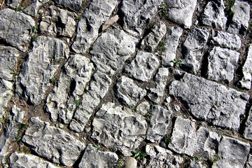 background of natural stone on the pavement