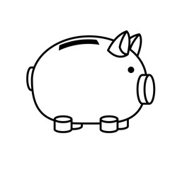 Isolated piggy vector design