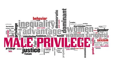 Male privilege word cloud
