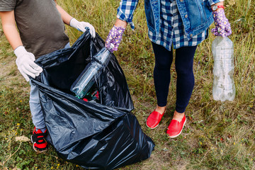 problems of plastic waste. disposal of plastic. environmental protection. cleaning of waste