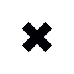 Flat cross symbol