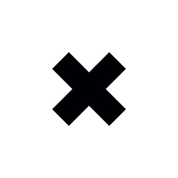 Flat cross symbol