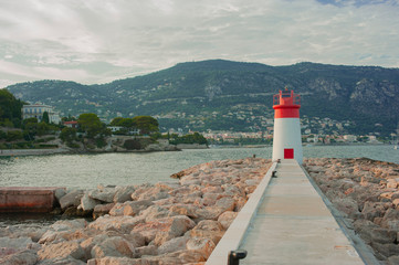 Cap Ferrat lighthouse  summer sky