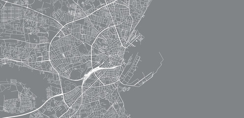 Urban vector city map of Aarhus, Denmark