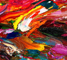 ็็็็็็Hand draw colorful oil painting abstract background with texture.