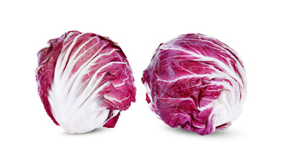 Obraz premium Red Radicchio isolated on white background