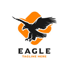 Fototapeta premium Bird logo and box design template