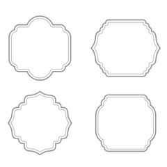 Vintage label collection isolated on white background.