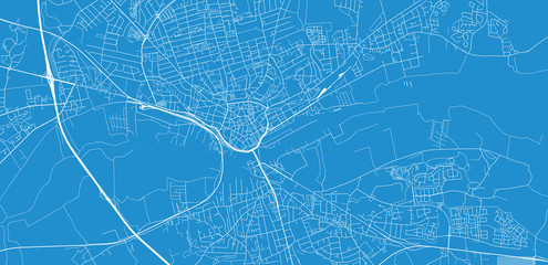 Urban vector city map of Randers, Denmark