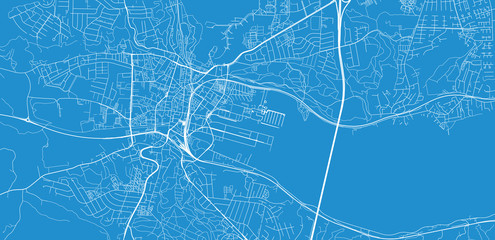 Urban vector city map of Vejle, Denmark