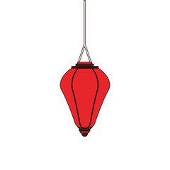 Obraz premium oriental chinese lantern decoration cartoon