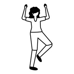 Isolated avatar woman vector design