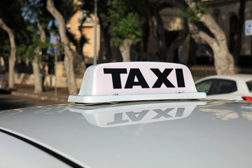 Taxi in Valletta. Malta