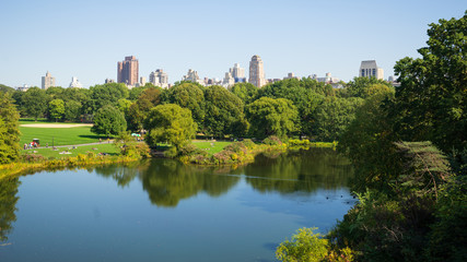 Fototapeta na wymiar Turtle Pond in the heart of Central Park and Manhattan