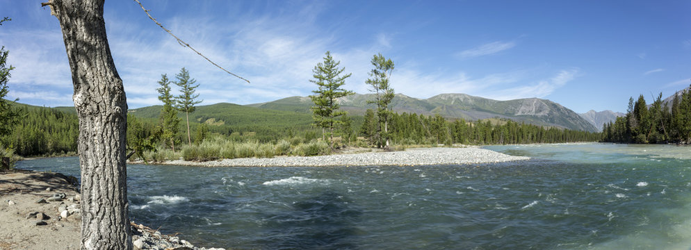 река Аргут и Коксу, горный Алтай,  reka Argut i Koksu, gornyy Altay 32/5000 Argut and Koksu River, Altai Mountains