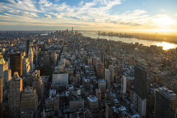 Evening atmosphere over Manhattan