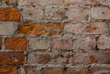 Brick wall. The texture of the building. Loft style background