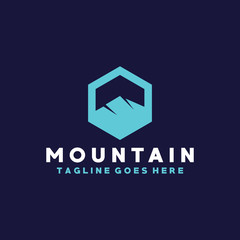 Fototapeta premium Mountain Logo Vector Design Template. Modern and Emblem Icon. Shape And Badge Symbol.