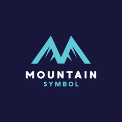 Mountain Logo Vector Design Template. Modern and Emblem Icon. Shape And Badge Symbol.