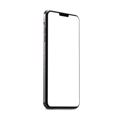 Modern Frameless Smartphone with Blank Screen – Isolated on White Background – Mockup Template