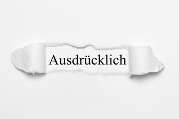 Fototapeta premium Ausdrücklich