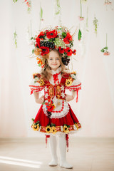 Ukrainian beautiful girl in national clothes