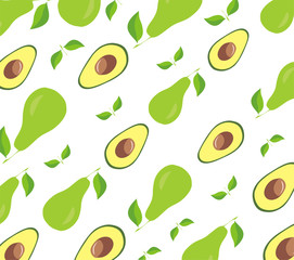 Avocado fruit background seamless vector pattern. Texture for wallpapers, pattern fills, web page background	