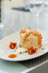 Dishes in a Spanish restaurant