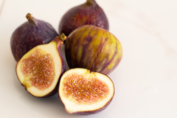 fresh figs isolated on white background