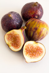 fresh figs isolated on white background
