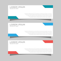 Set of three abstract vector geometric banners.modern template design for web