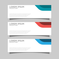 Fototapeta premium Set of three abstract vector geometric banners.modern template design for web