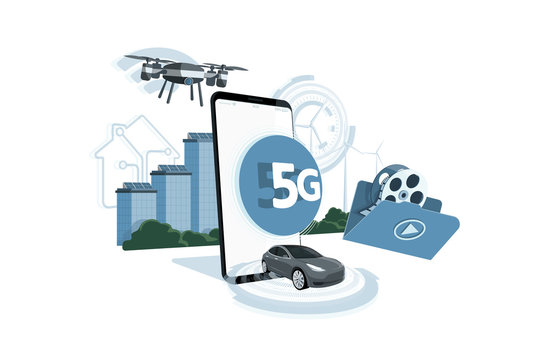 Appointment 5g network. Infographic. Vector illustration