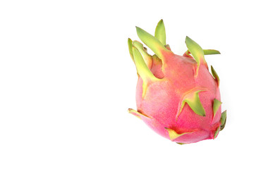 Dragon fruit full fruits isolated on white background