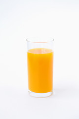 glass of juice isolated on white background