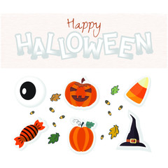 Multi-use Halloween Elements Set and Hand Lettering