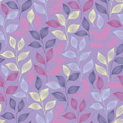 Wrapping tea leaves pattern seamless vector illustration.