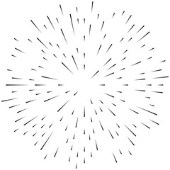Obraz premium Radial ray, beam lines. Circular radiation stripes pattern. Gleam, sparkle effect. Glaze, flare, aurora design. Sunburst, starburst concentric lines as twinkle, radiance, glitter illustration.