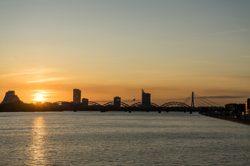 Obraz premium Riga at sunset, Latvia
