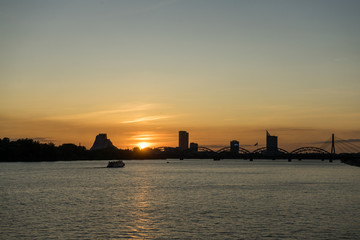 Riga at sunset, Latvia
