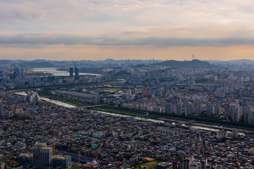 Fototapeta premium Seoul City Skyline,South Korea
