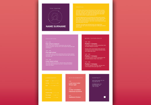 Colorful Resume Layout