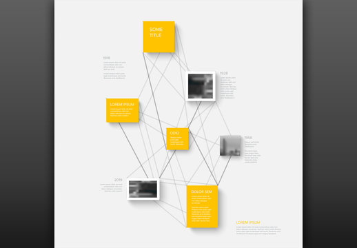 Yellow and Gray Adsctract Infographic Layout