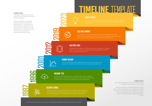 Timeline Stairs Infographic Layout